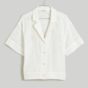 Madewell Cotton Mesh Camp Shirt - size small - NWT